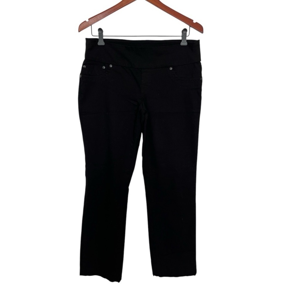 Black Lois Denim straight leg strechy pants size 34